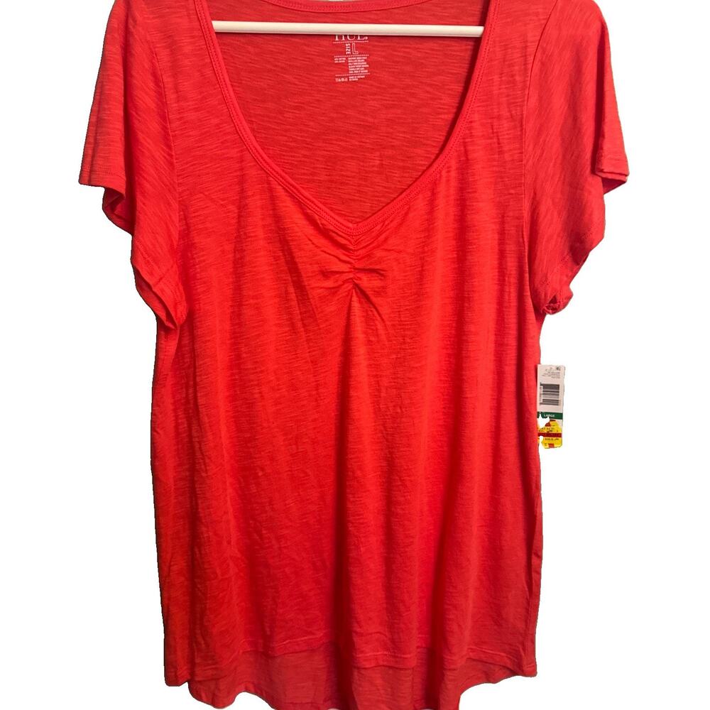 Hue Sleepwear Pajama T-Shirt Women's Large NWT V-neck